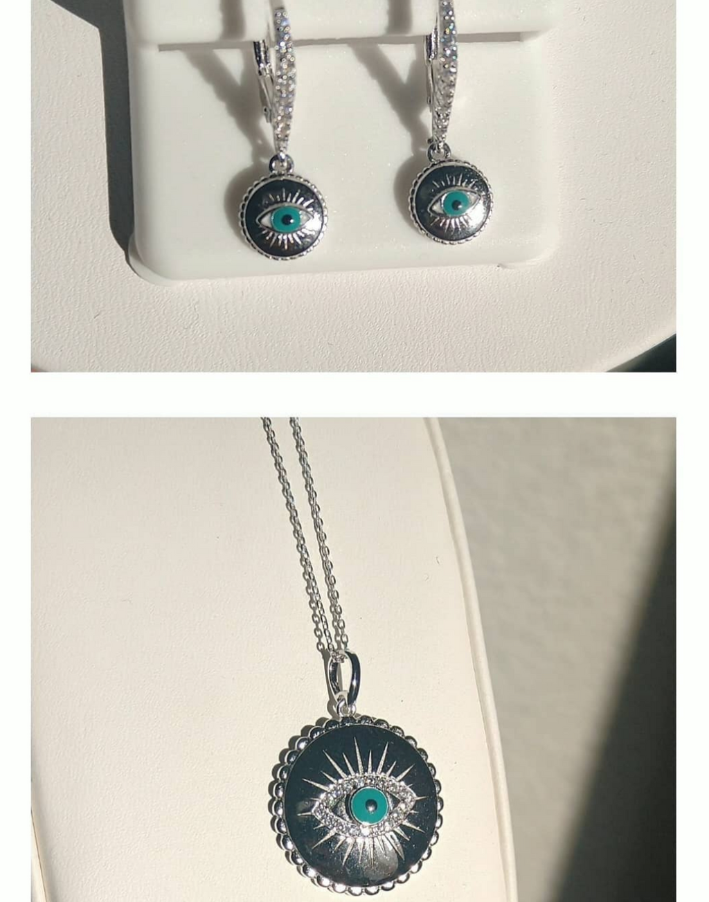 Eye Necklace and Earrings