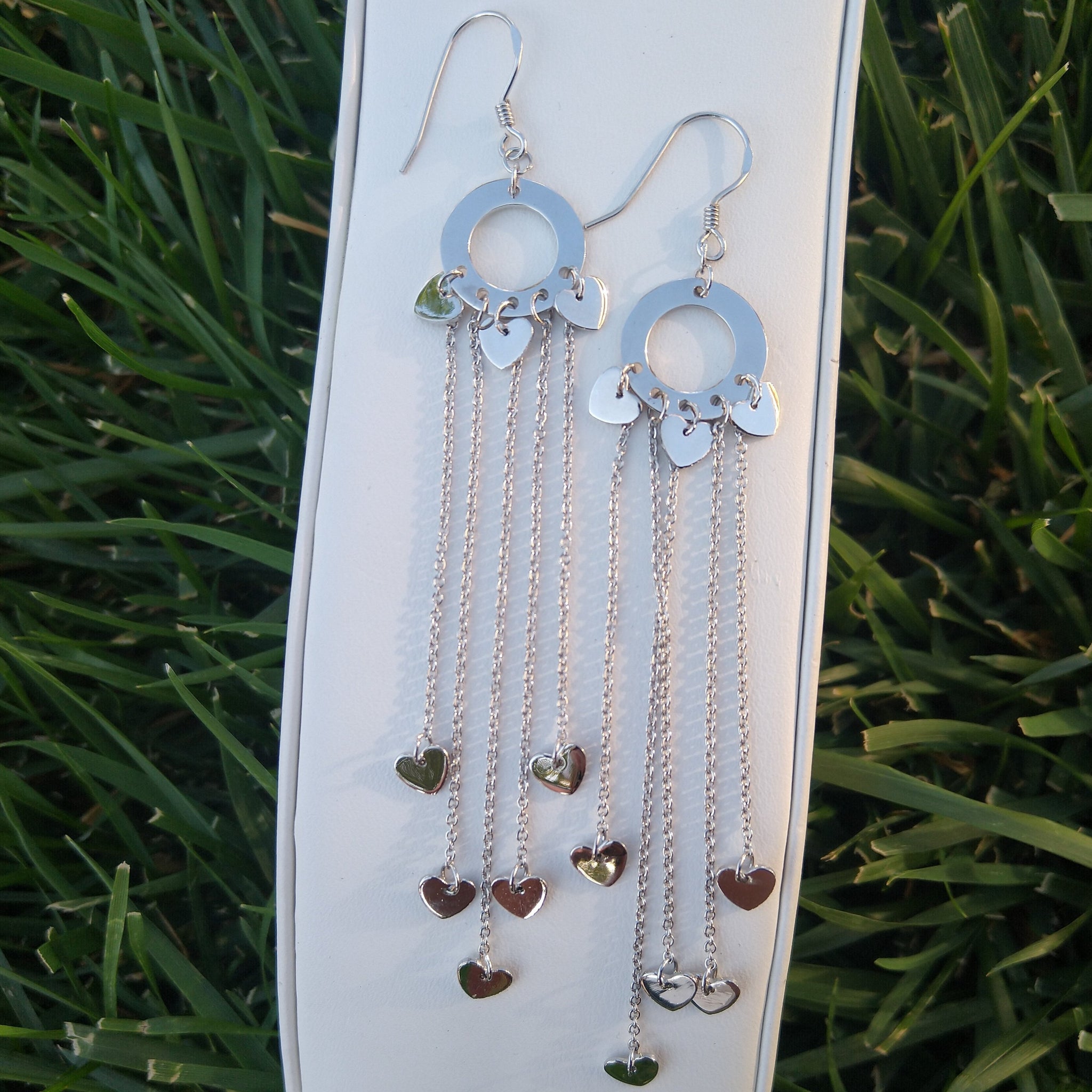 Long Heart Earrings