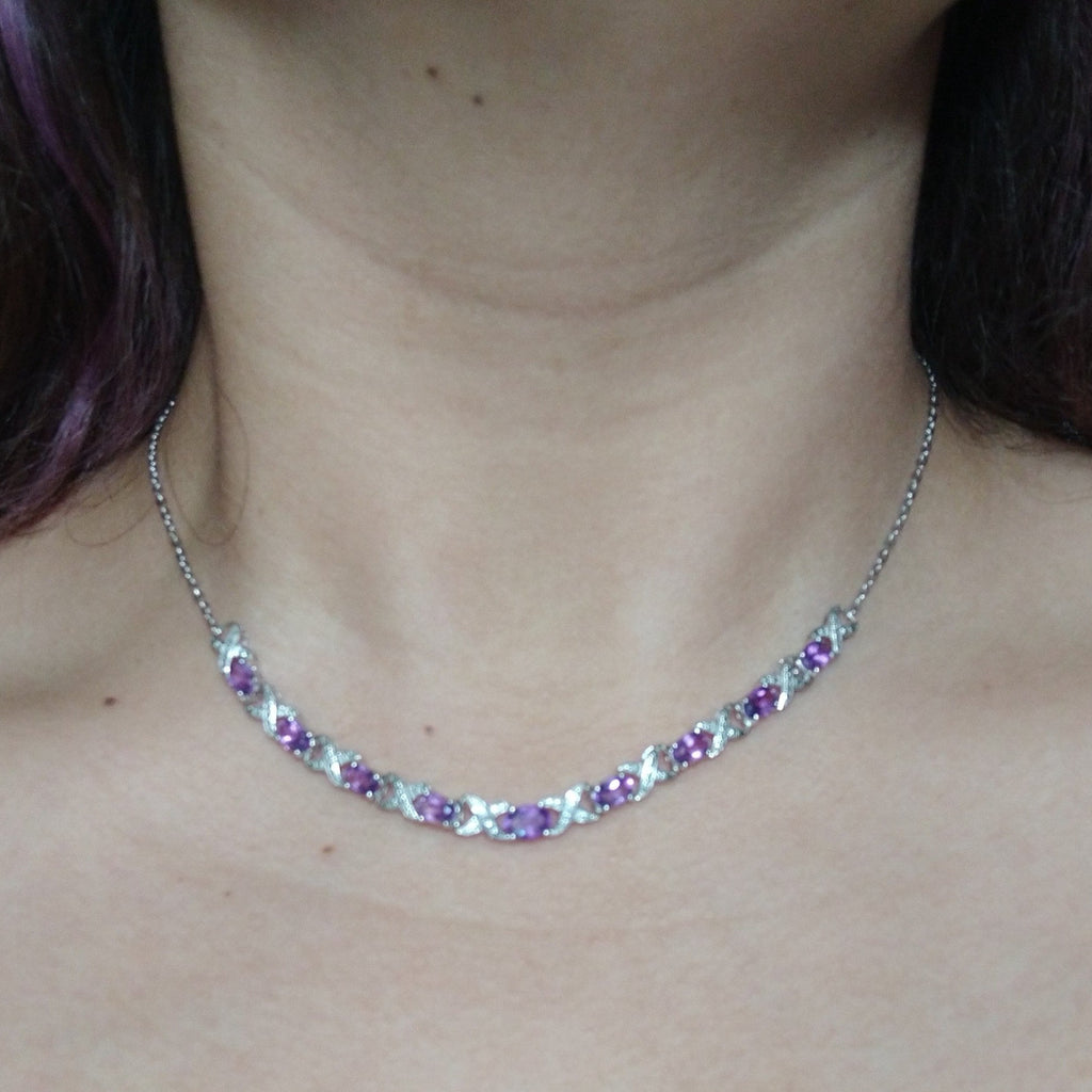 Purple Stoned Necklace