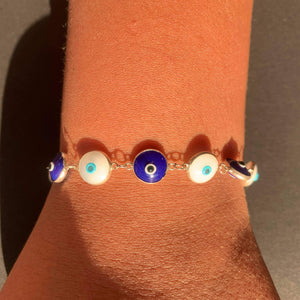 Blue and White Eye Bracelet