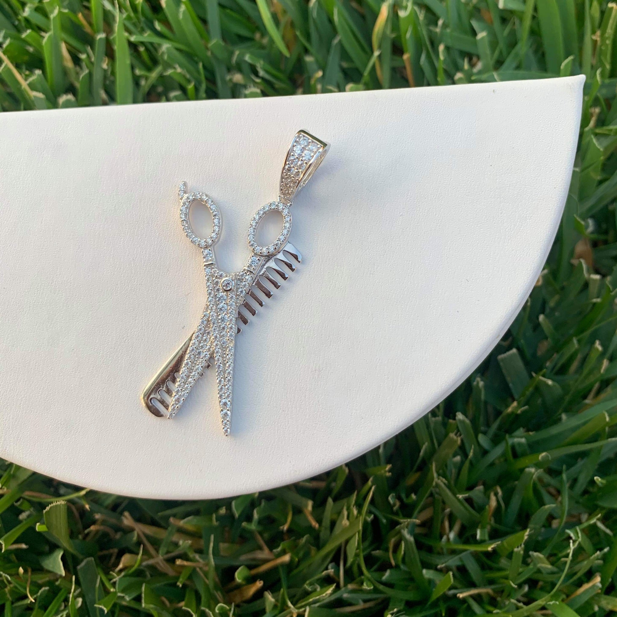 Scissors and Comb Pendant